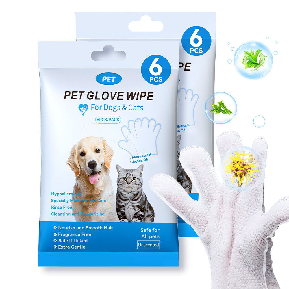 Cleaning Wipes Gloves For Pets Bathing Wipes Grooming Wipes Rinse Free