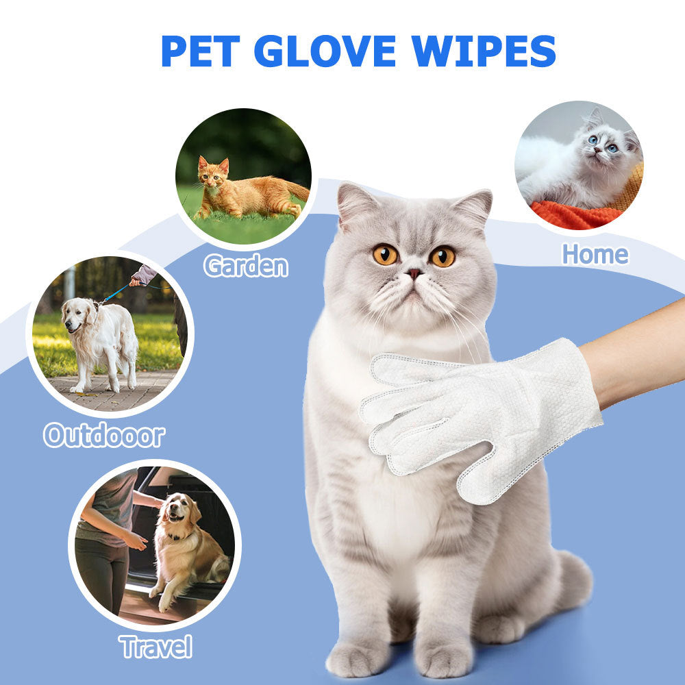 Cleaning Wipes Gloves For Pets Bathing Wipes Grooming Wipes Rinse Free