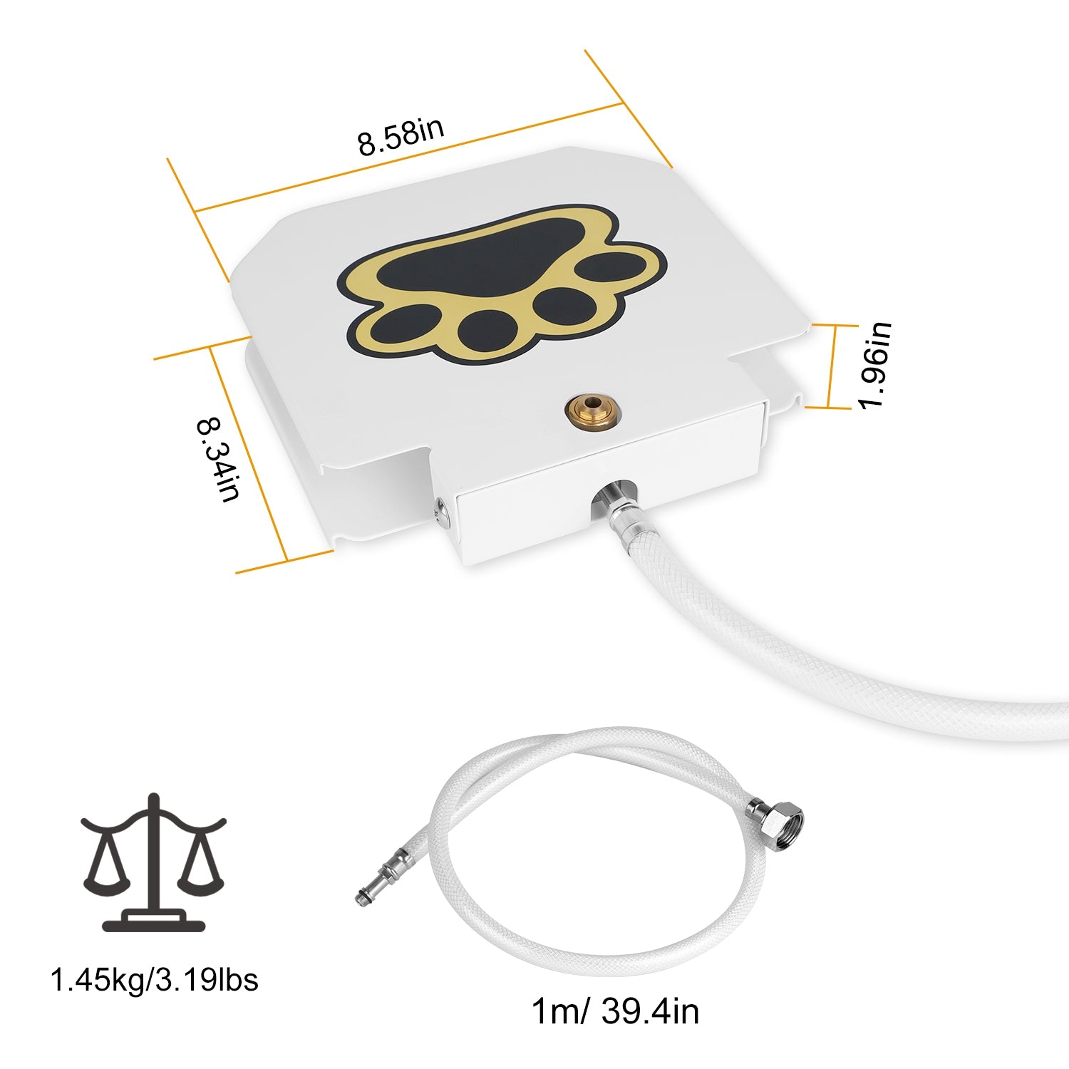 Outdoor Water Dispenser Step-on Activated Sprinkler With Interactive Paw Pedal