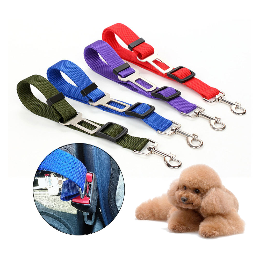 Vehicle Leash Nylon Adjustable Seat Belt for Pets