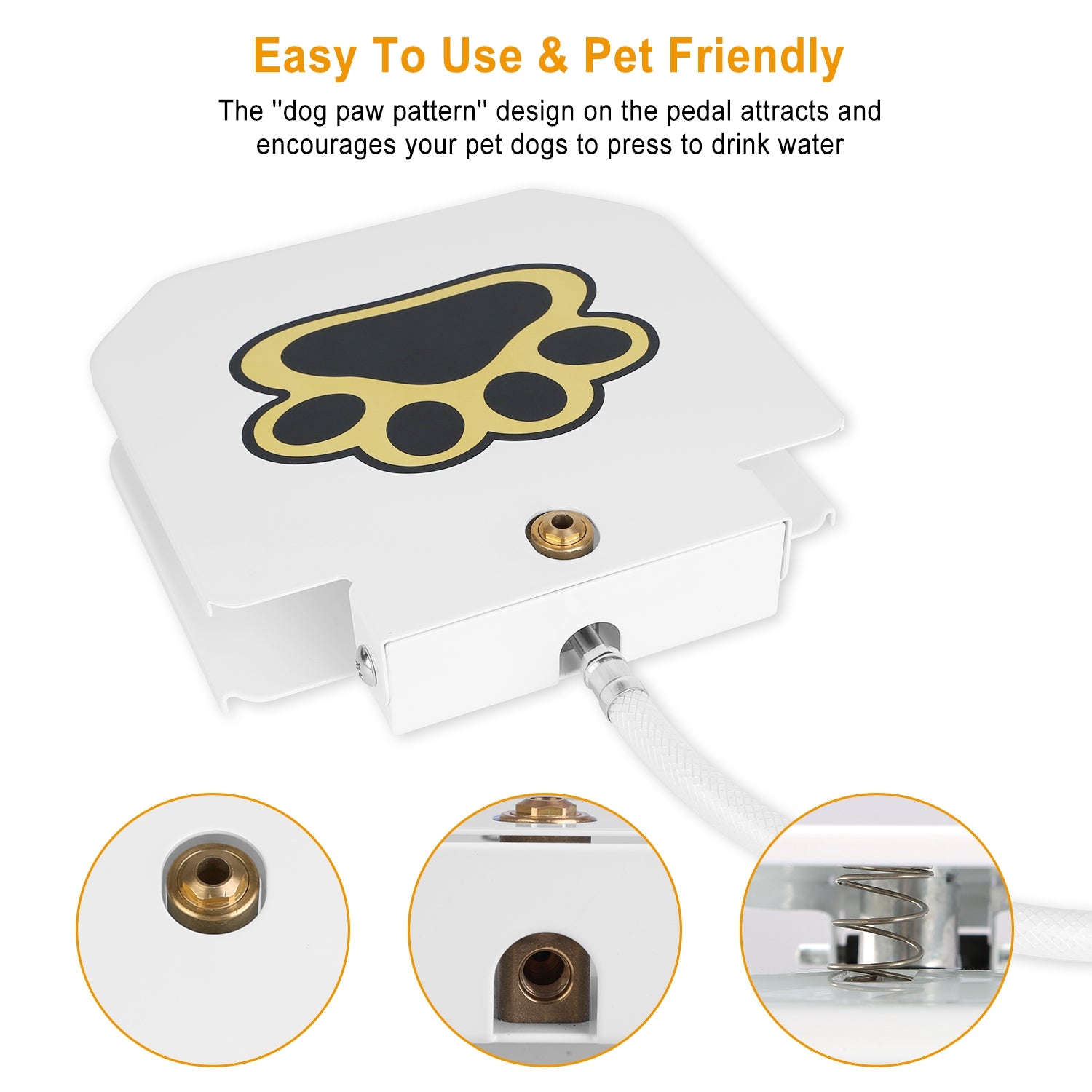 Outdoor Water Dispenser Step-on Activated Sprinkler With Interactive Paw Pedal