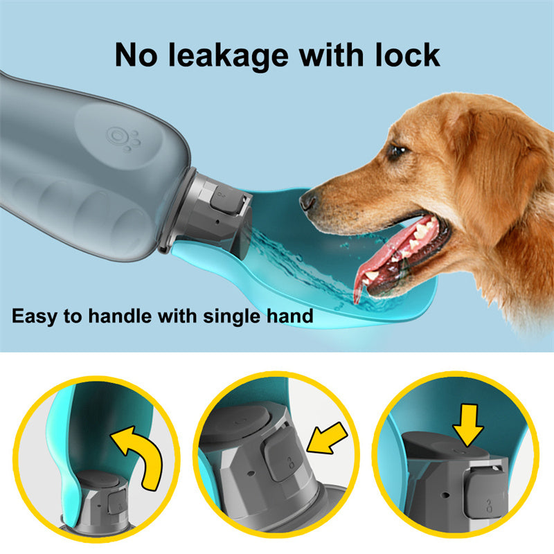 800ml Dogs Water Bottle Portable High Leakproof