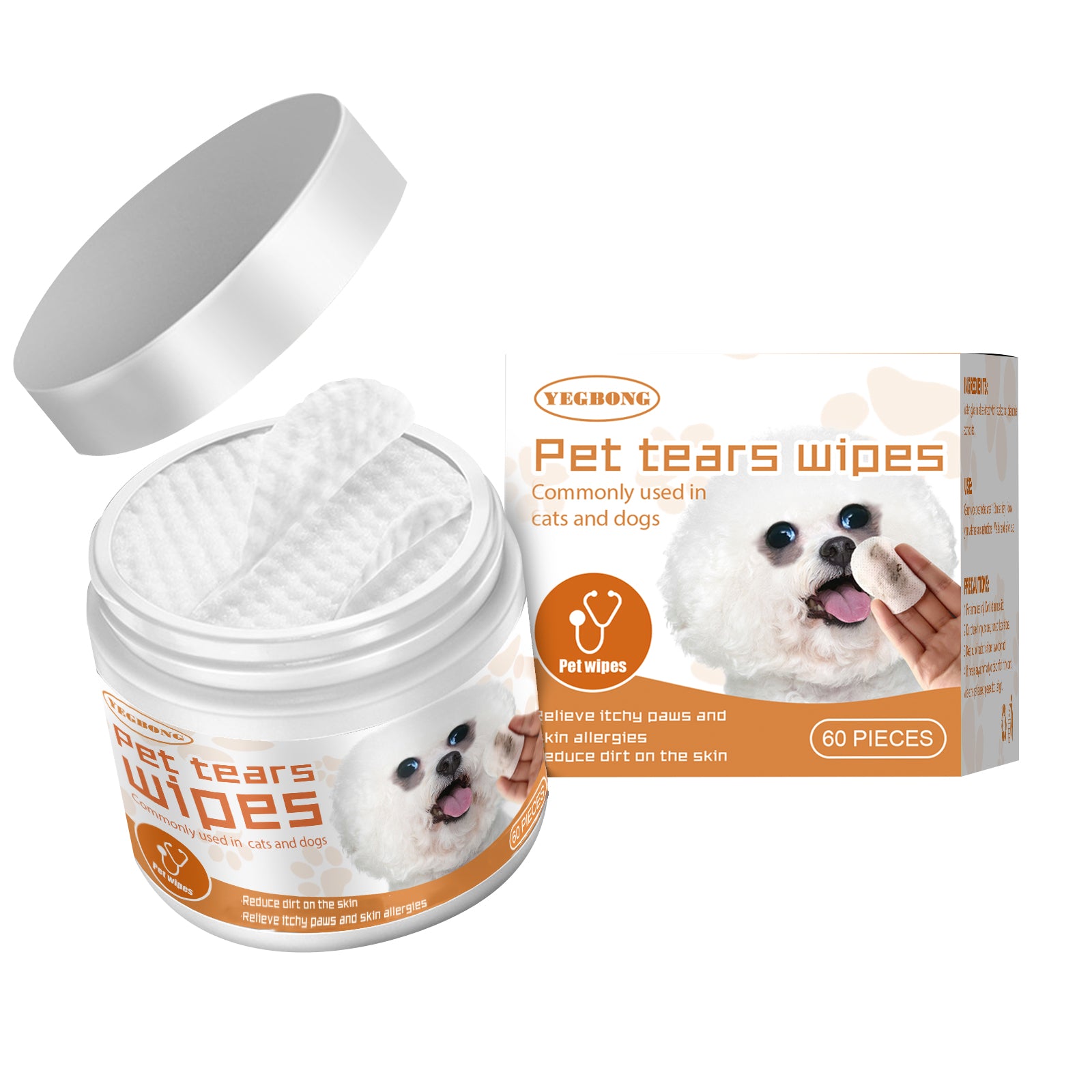 Pet Wipes for Dogs And Cats Cotton Pad for Eyes and Ears