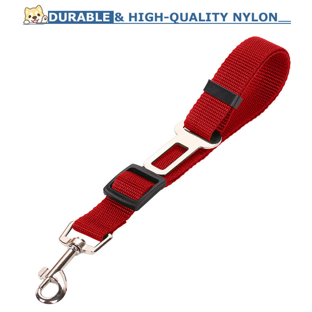 Vehicle Leash Nylon Adjustable Seat Belt for Pets
