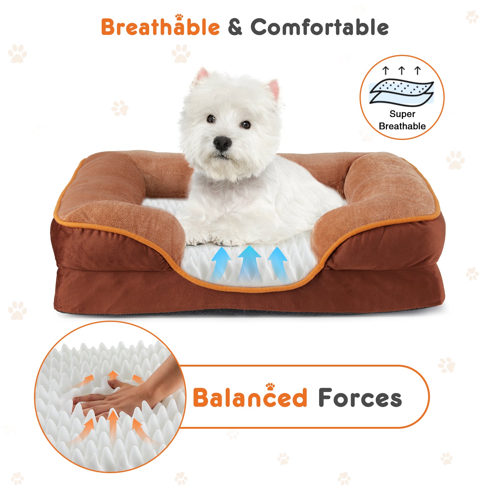 Pet Bed For Small Dogs & Cats With Washable Removable Cover Non-Slip Base Waterproof Liner