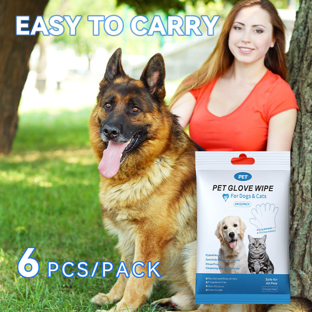 Cleaning Wipes Gloves For Pets Bathing Wipes Grooming Wipes Rinse Free