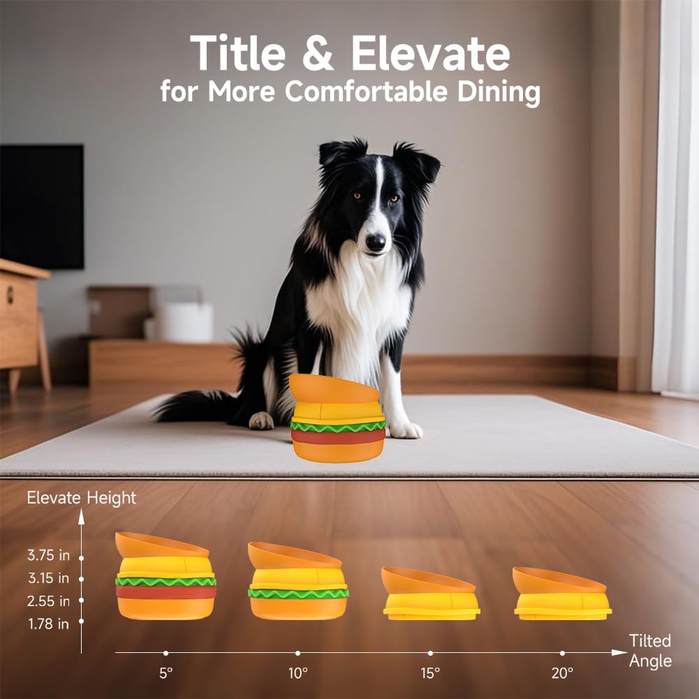 Hamburger Pet Bowl Combination Multi-layer Five-in-one