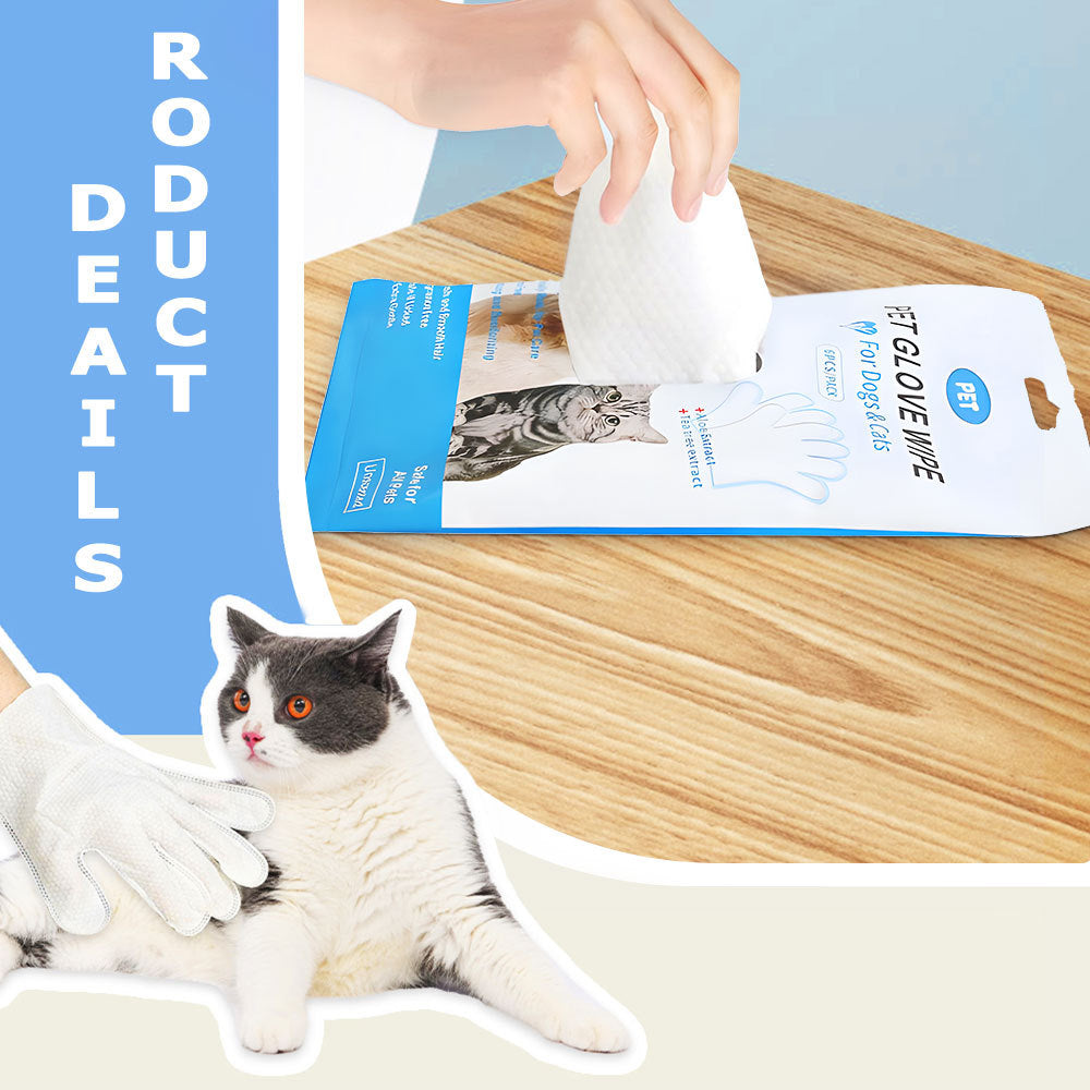 Cleaning Wipes Gloves For Pets Bathing Wipes Grooming Wipes Rinse Free