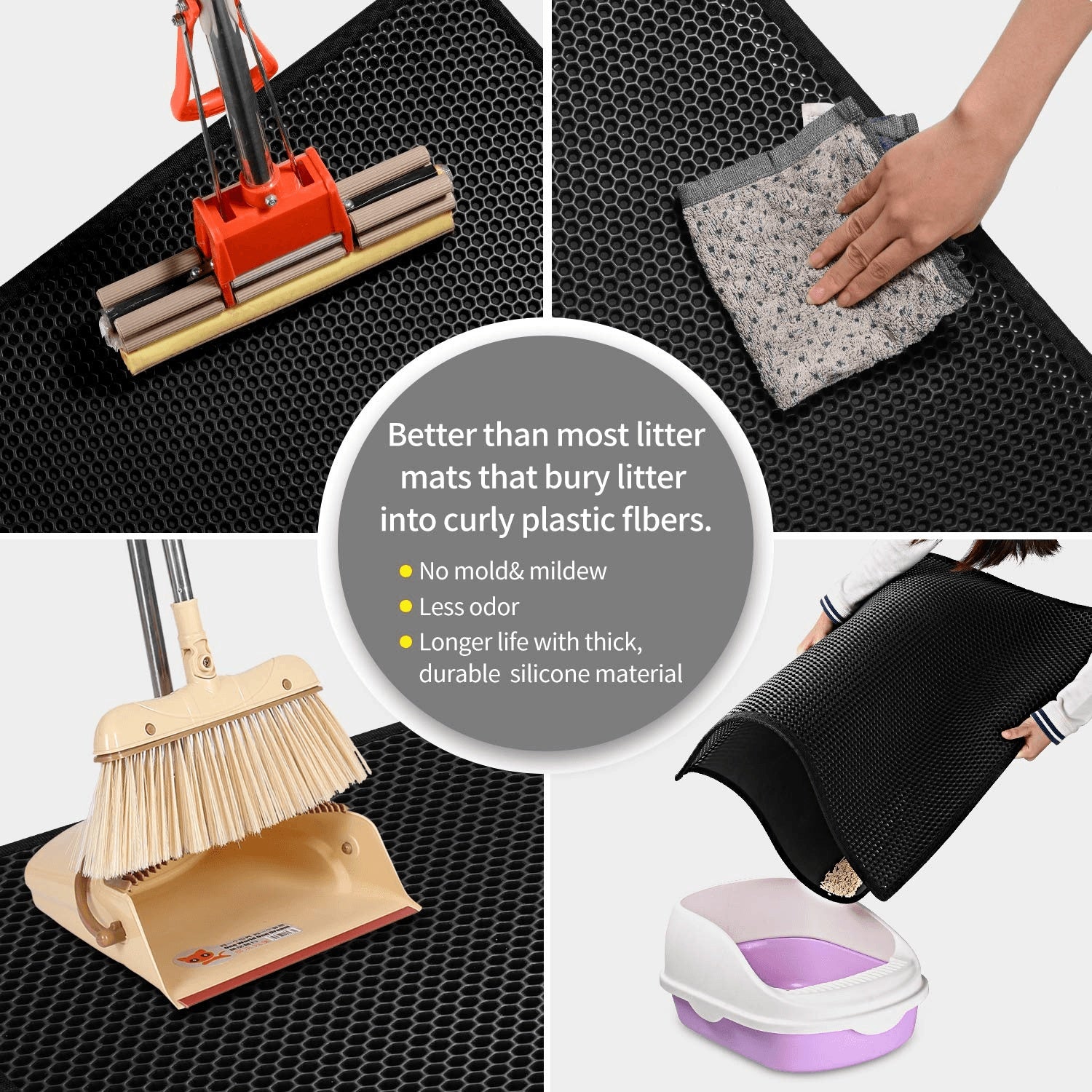 Cat Litter Mat Waterproof Non-slip Washable