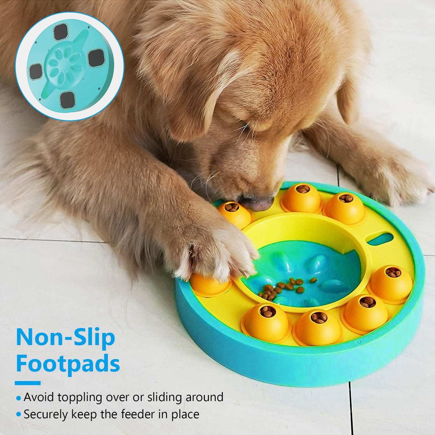 1Pc Dog Puzzle Slow Feeder Bowl Interactive Toy Dog Treat Dispensing Toy